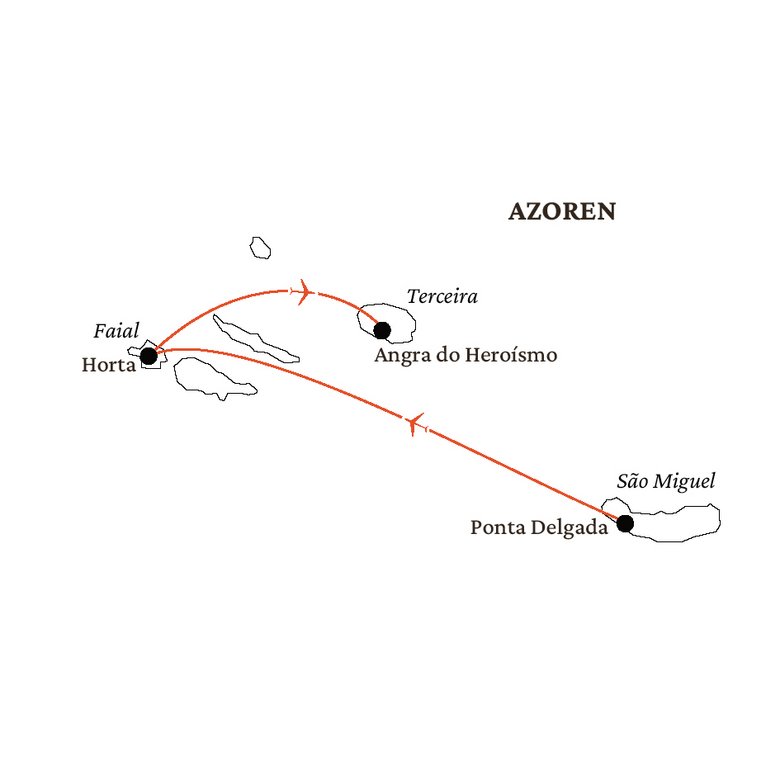 Karte Azoren Background Tours