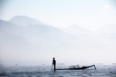 Fischer auf dem Mekong