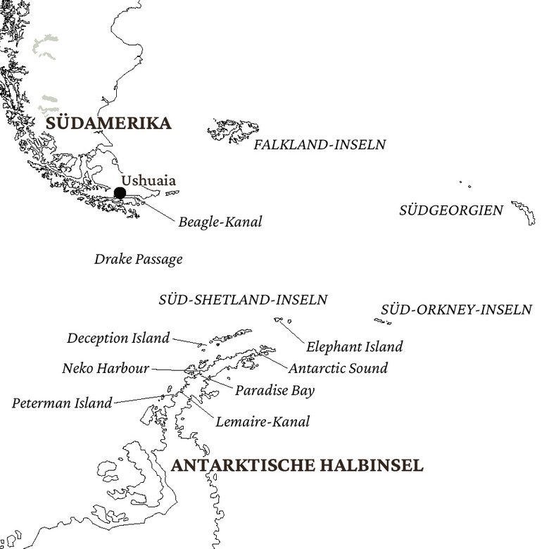 Karte Antarktis