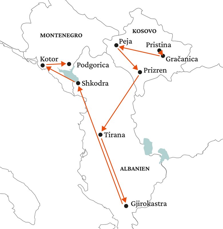 Karte Westbalkan