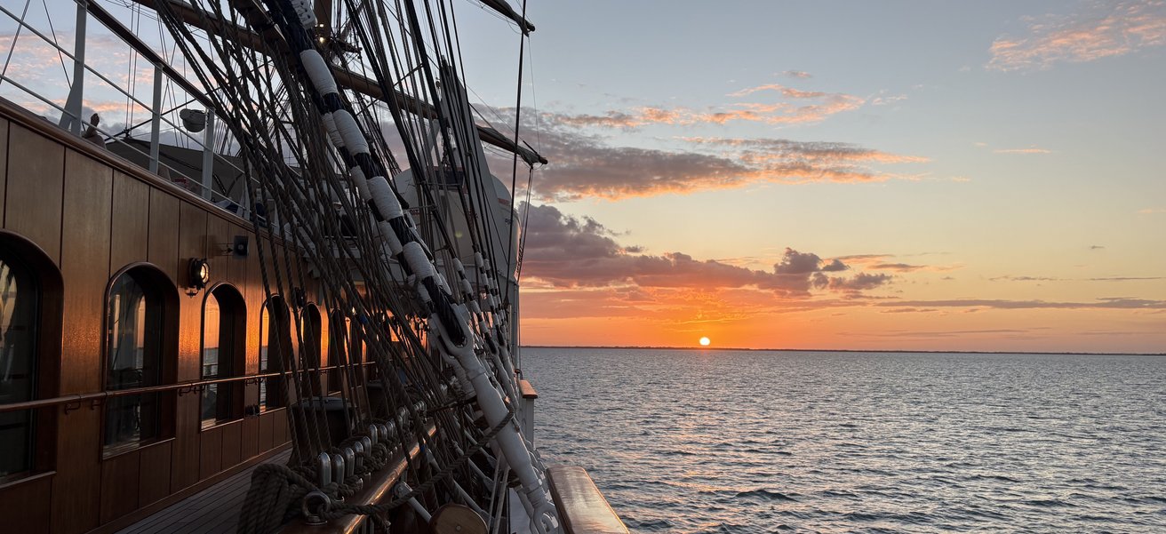 Sonnenuntergang an Bord Sonnenuntergang an Bord